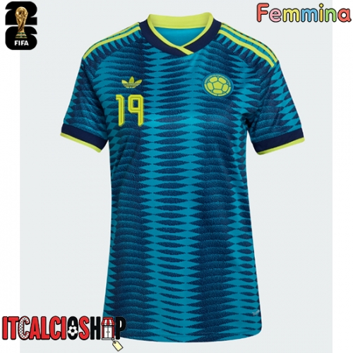 Colombia Jhon Lucumi #3 Seconda Maglia Femmina Mondiali 2026 Manica Corta